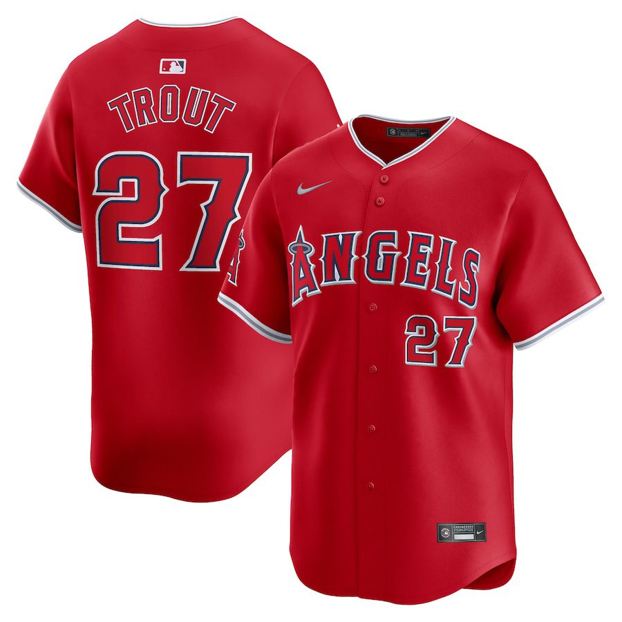 Men Los Angeles Angels #27 Mike Trout Nike Red Alternate Limited Player MLB Jersey->los angeles angels->MLB Jersey